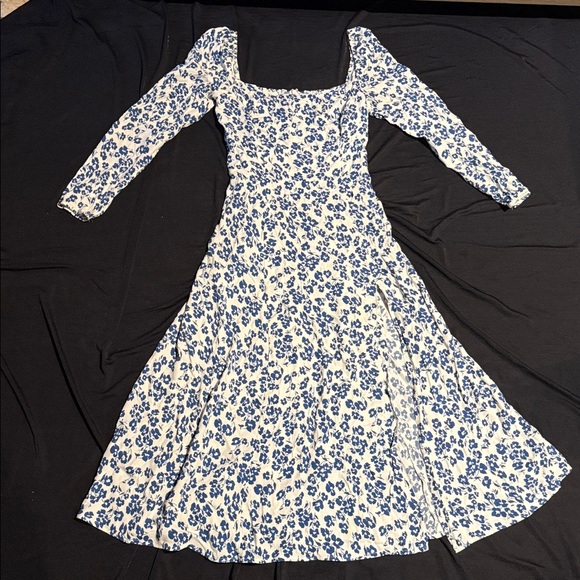 Euc Reformation Sigmund Sleeve Midi Length Light Spring High Slit Dress 6P - Picture 10 of 16